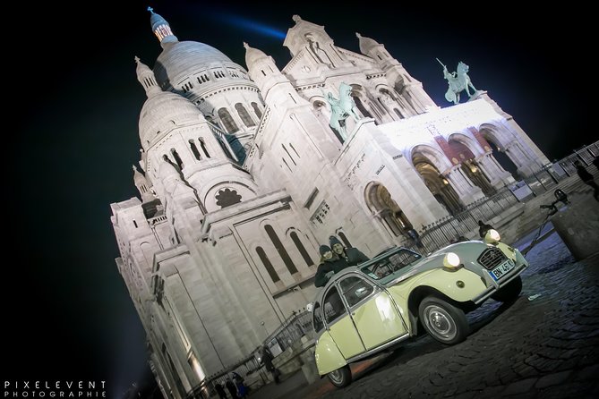 2CV tour by night - Stop by stop: what you can expect from each major Paris photo moment