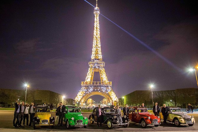 2CV tour by night - Late pickup and the 9:00 PM to 11:00 PM window