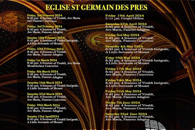 Classical Music Concert Saint Germain des Prés Church - Is $60 worth it for a Paris classical concert?