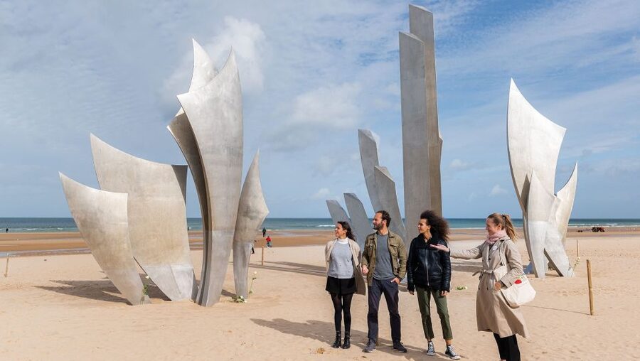 From Paris: 2-Day Normandy & Brittany Tour - Arromanches and the Normandy coastline rhythm before dinner in Caen