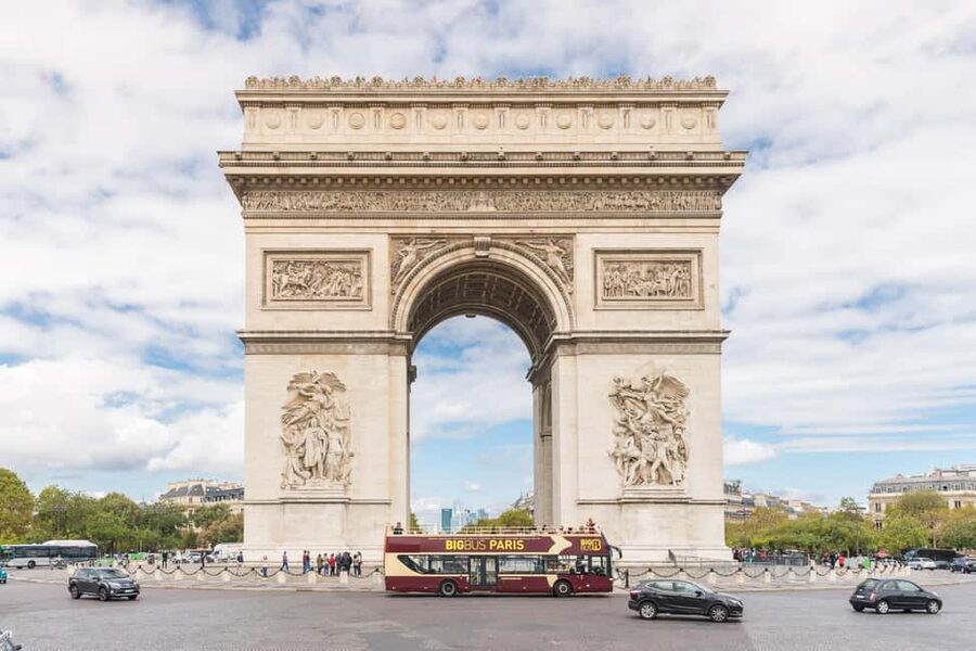 Paris: Arc de Triomphe Ticket & Big Bus Hop-on Hop-off Tour - Arc de Triomphe timed entry, plus the stair test