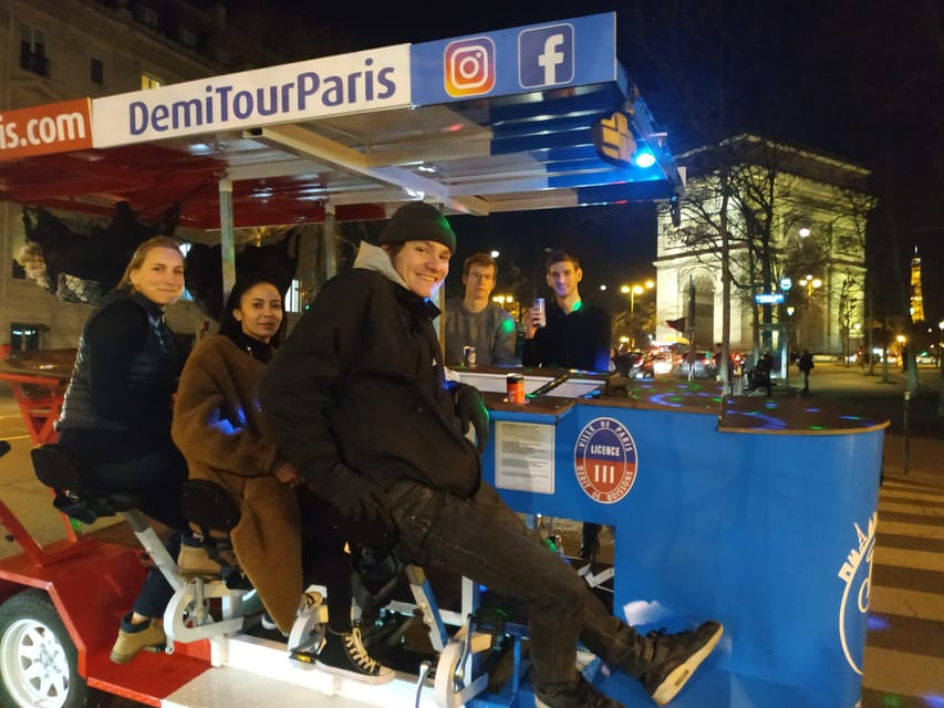 Paris: Beer Bike Bar With Drinks Included - Entering the scene: a moving beer bike bar with a driver