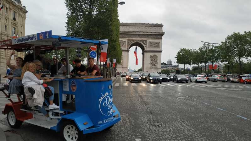 Paris: Beer Bike Bar With Drinks Included - Foch Garden, the Arc de Triomphe, and panoramic views you can actually enjoy