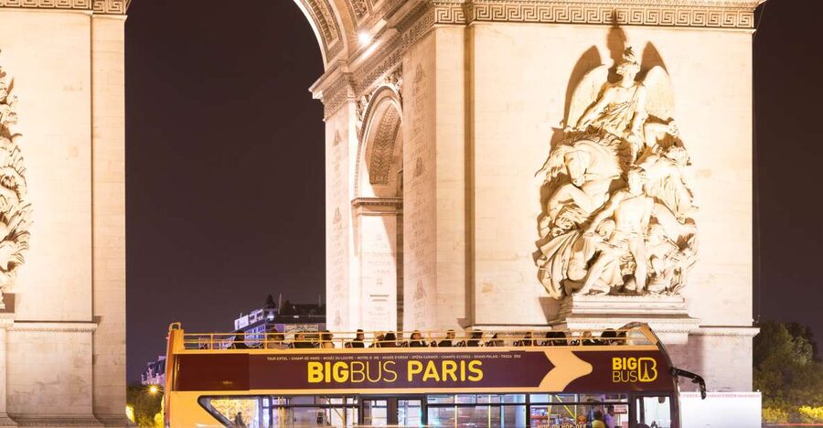 Paris: Big Bus Hop-on Hop-off Tour & Panoramic Night Tour - Arc of Illumination: The 2-Hour Panoramic Night Tour