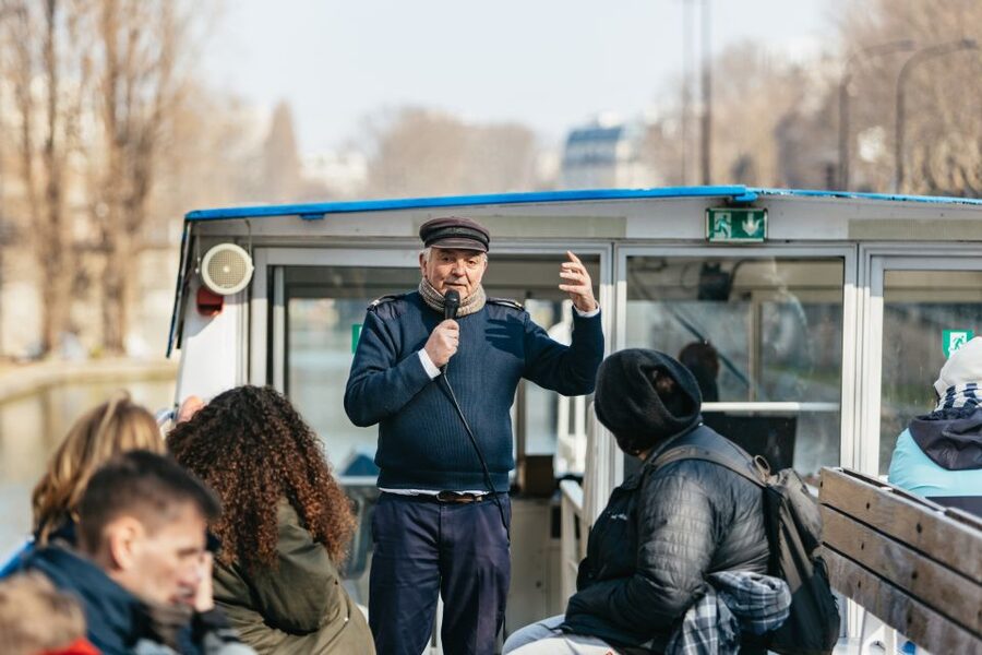 Paris: Cruise on the Saint-Martin Canal and Seine River - Entering the underground vault: the mile-long tunnel with light holes