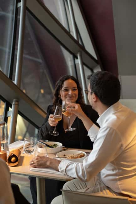 Paris: Eiffel Tower Dining, Gustave Menu at Madame Brasserie - After dessert: exploring the Eiffel Tower first floor at night
