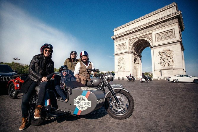 Paris Highlights city tour on a vintage Sidecar Motorcycle - Panthéon exterior views, plus Sainte-Geneviève area energy
