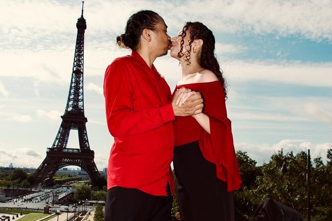 Paris Luxury Private Professional Photoshoot at the Eiffel Tower - Trocadéro gardens and the pro-angle shift you will notice