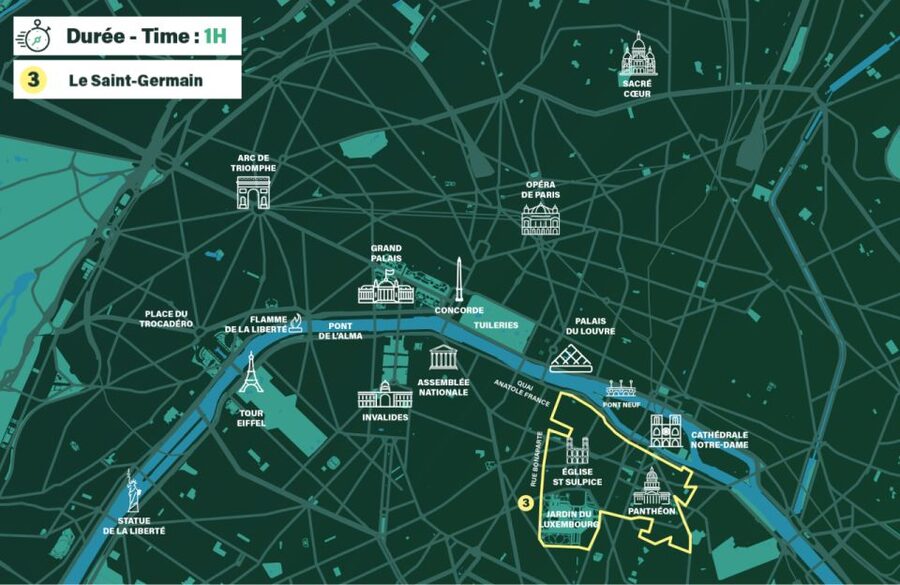 Paris : Private guided tour Rickshaw bike - Saint-Germain - How the 30 minute Mini and 1 hour Saint-Germain options fit your day