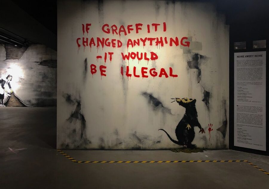 Paris: "The World of Banksy" Musée Banksy Entry Ticket - The graffiti wall stop, bring a pen