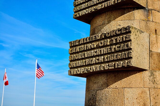 Private Normandy D-Day Live guided Top 6 Sites trip from Paris - Normandy American Cemetery at Colleville-sur-Mer: the Omaha overlook and the Wall of the Missing