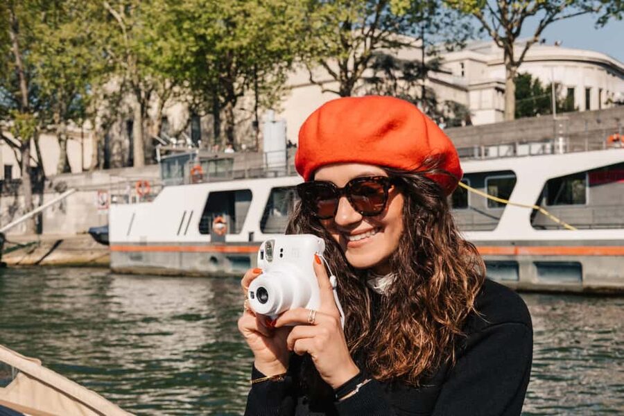 The Official Emily in Paris Champagne Seine Cruise - Champagne, Macarons, and Branded Photo Keepsakes