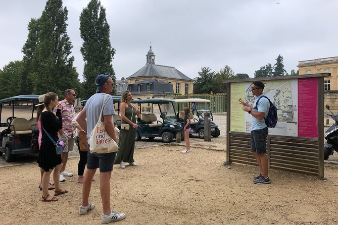 Versailles Golfcart & Bike Guided Tour: Gardens Hamlet Fountains - Stop 2: Grand Canal cycling inside the royal domain
